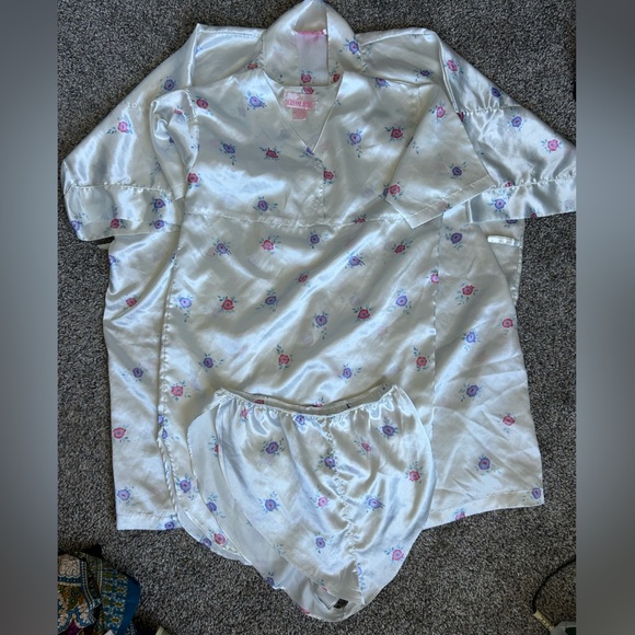 Suzanne Beth Vintage Three Piece Floral Pajama Lingerie Set size S/M - Picture 4 of 11